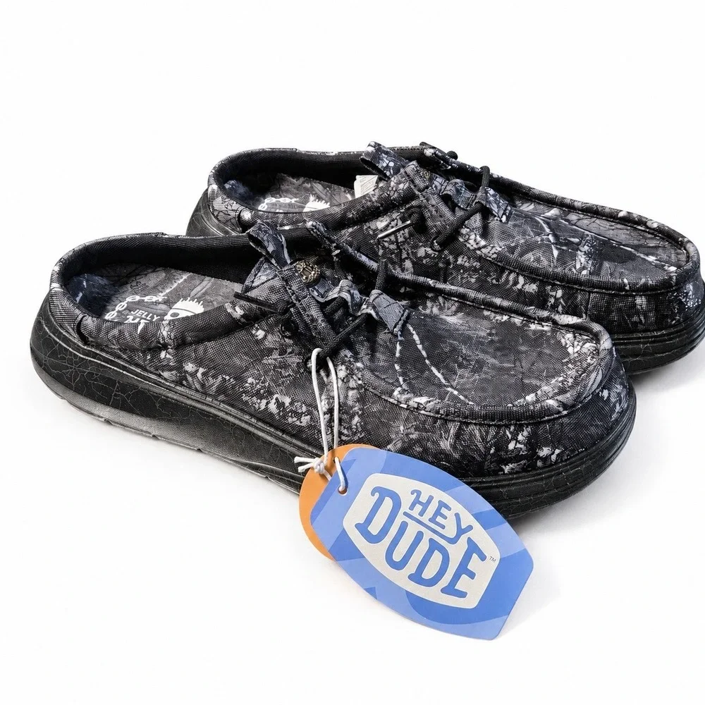 Hey Dude x Jelly Roll Realtree Wally Comf Slip Men's 11 Black Camo NWT